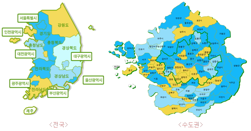 2017년 2월 전국 및 수도권 부동산시장 소비심리지수