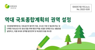 역대 국토종합계획의 권역 설정