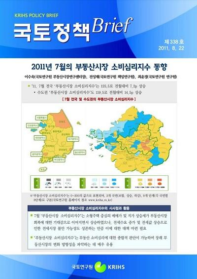 2011년 7월의 부동산시장 소비심리지수 동향