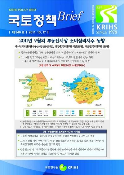 2011년 9월의 부동산시장 소비심리지수 동향