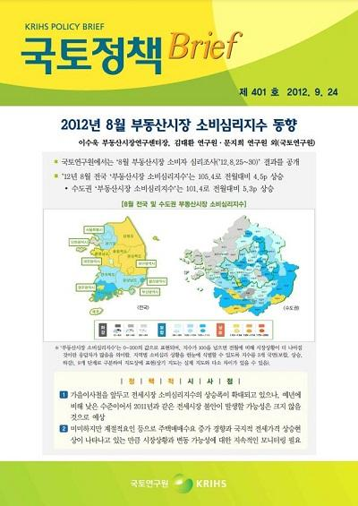2012년 8월 부동산시장 소비심리지수 동향