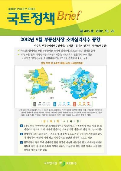 2012년 9월 부동산시장 소비심리지수 동향