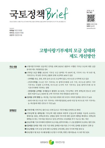 고향사랑기부제의 모금 실태와 제도 개선방안