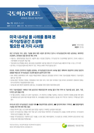 미국 내셔널 몰 사례를 통해 본 국가상징공간 조성에 필요한 세 가지 시사점