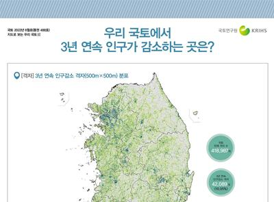 [지도로 보는 우리 국토 42] 우리 국토에서 3년 연속 인구가 감소하는 곳은?