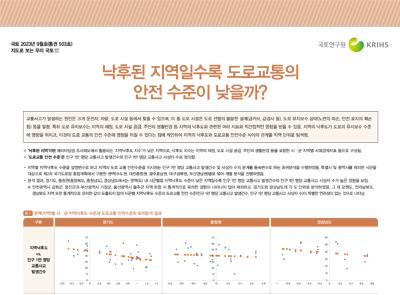 [지도로 보는 우리 국토 57] 낙후된 지역일수록 도로교통의 안전 수준이 낮을까?