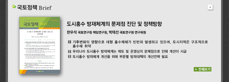 국토정책 Brief.도시홍수 방재체계의 문제점 진단 및 정책방향 