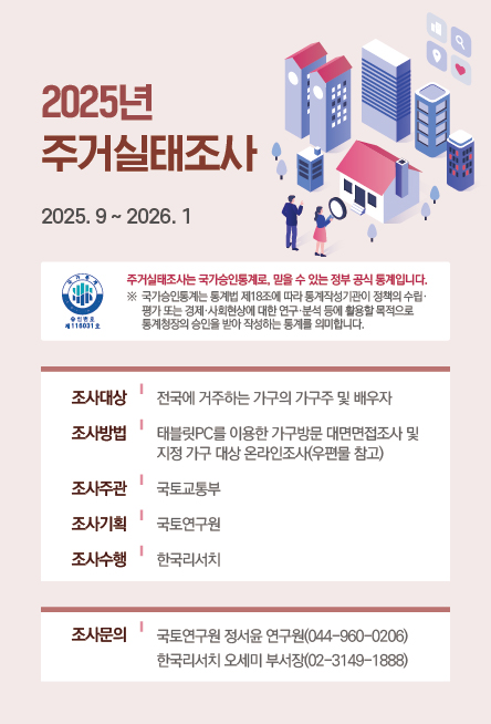 2025년도 주거실태조사 안내